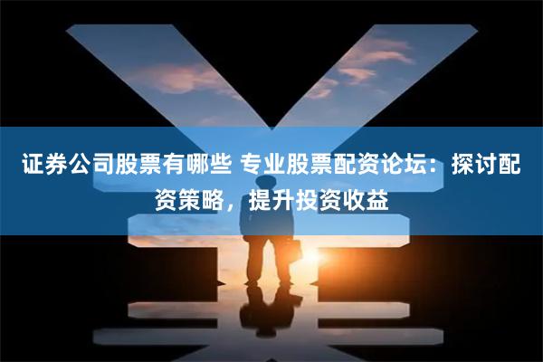 证券公司股票有哪些 专业股票配资论坛：探讨配资策略，提升投资收益